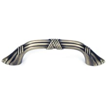 Ribbon & Reed 3" Center to Center Elegant Luxury Traditional Arch Bow Solid Brass Cabinet Handle / Drawer Pull