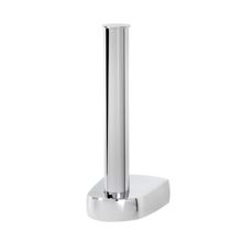 Euro Series 5-7/8" Tall Vertical Single Post Solid Brass Modern Drop Down Toilet Paper Holder
