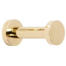 Euro Contemporary 1" Wide - 2 1/4" Projection Single Solid Brass Bathroom Robe Hook