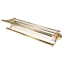Embassy Series 26"W Towel Rack with Towel Bar - Constructed of Solid Brass