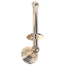 Embassy Series 8-5/8 Inch Tall Vertical Single Post Drop Down Toilet Paper Holder