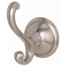 Yale 2-5/8" W Traditional Double Prong Wall Mount Solid Brass Bath Robe Towel Hook