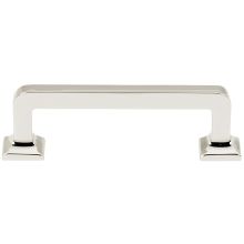 Millennium 3 Inch Center to Center Solid Brass Curved Square Cabinet Handle / Drawer Pull