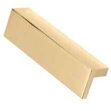 Tab 3-1/2" Long Solid Brass Surface Flush Mount Cabinet Pull / Drawer Pull