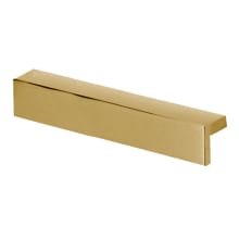 Tab 4" Long Surface Mount Hole Cover Solid Brass Cabinet Handle / Drawer Pull