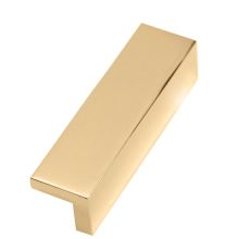 Tab 4-1/2" Long Solid Brass Surface Mount Hole Cover Cabinet Pull / Drawer Pull
