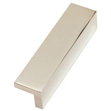 Tab 4-1/2" Long Solid Brass Surface Mount Hole Cover Cabinet Pull / Drawer Pull