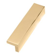 Tab 6" Center to Center Rectangular Linear Solid Brass Surface Mount Cabinet Handle / Drawer Pull