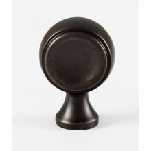 Royale 7/8" Solid Brass Elegant Side Disc Cabinet Knob / Drawer Knob with Flat Sides