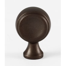 Royale 7/8" Solid Brass Elegant Side Disc Cabinet Knob / Drawer Knob with Flat Sides