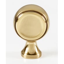 Royale 7/8" Solid Brass Elegant Side Disc Cabinet Knob / Drawer Knob with Flat Sides