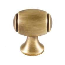Royale 1-1/8" Estate Traditional Solid Brass Oval Cabinet Knob / Drawer Knob