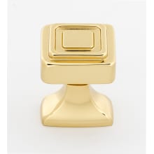 Cube 1" Elevated Square Luxury Solid Brass Cabinet Knob / Drawer Knob