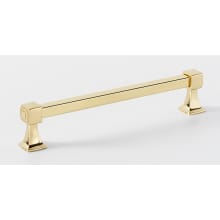 Cube 6" Center to Center Modern Square Solid Brass Cabinet Handle / Drawer Pull