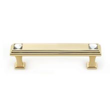Crystal Series 3.5 Inch Center to Center Luxury Solid Brass Bar Cabinet Pull with Swarovski Crystals