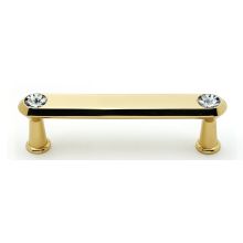 Crystal Series 3.5 Inch Center to Center Luxury Decorative Bar Cabinet Pull with Swarovski Crystals