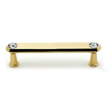 Crystal Series 4 Inch Center to Center Luxury Decorative Bar Cabinet Pull with Swarovski Crystals