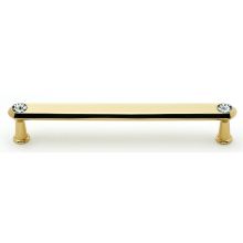 Crystal 6" Center to Center Luxury Decorative Solid Brass Cabinet Handle with Swarovski Crystals