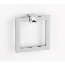 3 Inch Square Ring Cabinet Pull with Square Crystal Mount