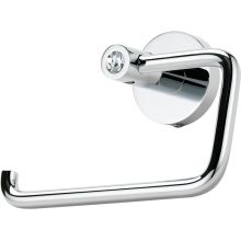 Contemporary I - Luxury Designer Single C Post Slide On Toilet Paper Holder with Swarovsky Crystal Accents