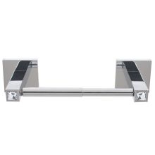 Contemporary II - Luxury Solid Brass Double Post Toilet Paper Holder with Swarovski Crystal Accents
