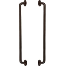 Sierra 10" Center to Center Distressed Rustic Solid Bronze Back to Back Door Handles / Door Pulls / Shower Door Handles