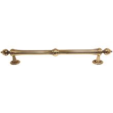 Ornate 12" Center to Center Regal Traditional Solid Brass Appliance Handle / Appliance Pull