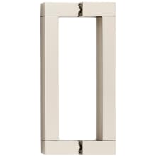 Block Contemporary 6" Center to Center Solid Brass Square Handle Back to Back Door Pulls - Shower Door Handles