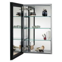 Reflections 15" x 35" Single Door Recessed Frameless Mirror Medicine Cabinet