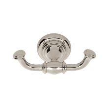 Charlies 4-1/2" W Traditional Double Prong Solid Brass Wall Mounted Bathroom Towel Robe Hook