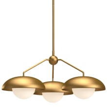 Rubio 3 Light 28" Wide Chandelier with Opal Glass Shades