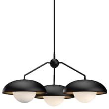 Rubio 3 Light 28" Wide Chandelier with Opal Glass Shades