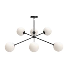 Cassia 6 Light 40" Wide Chandelier with Opal Glass Shades