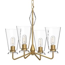 Salem 4 Light 23" Wide Chandelier with Clear Glass Shades
