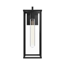 Brentwood 18" Tall Outdoor Wall Sconce with Clear Glass Shade