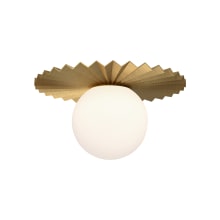 Plume 12" Wide Flush Mount Globe Ceiling Fixture with Opal Glass Shade