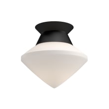 Nora 8" Wide Semi-Flush Ceiling Fixture with Opal Glass Shade