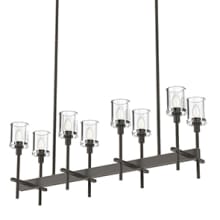 Salita 8 Light 35" Wide Crystal Linear Chandelier with Clear Crystal Shades