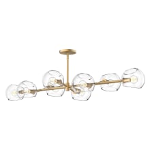 Willow 8 Light 48" Wide Linear Chandelier with Clear Glass Shades