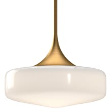 Lincoln 14" Wide Pendant with Glossy Opal Glass Shade