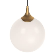 Nouveau 8" Wide Mini Pendant with Opal Glass Shade