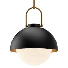 Harper 16" Wide Pendant with Opal Glass Shade