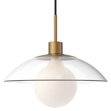 Francesca 12" Wide Pendant with Clear Glass Shade