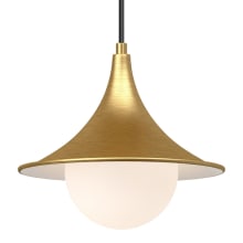 Fuji 10" Wide Mini Pendant with Opal Glass Shade