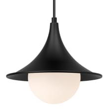 Fuji 10" Wide Mini Pendant with Opal Glass Shade