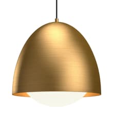 Kenji 16" Wide Pendant with Opal Glass Shade