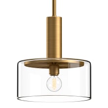 Royale 10" Wide Mini Pendant with Clear Glass Shade