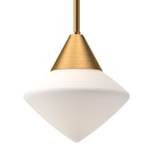 Nora 8" Wide Mini Pendant with Opal Glass Shade