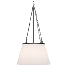 Speakeasy 18" Wide Pendant with Linen Shade