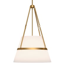 Oliver 18" Wide Pendant with Linen Shade